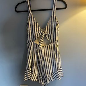 Lush Striped Cutout Romper